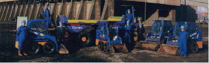 A cleaning crew in the aggregates area.